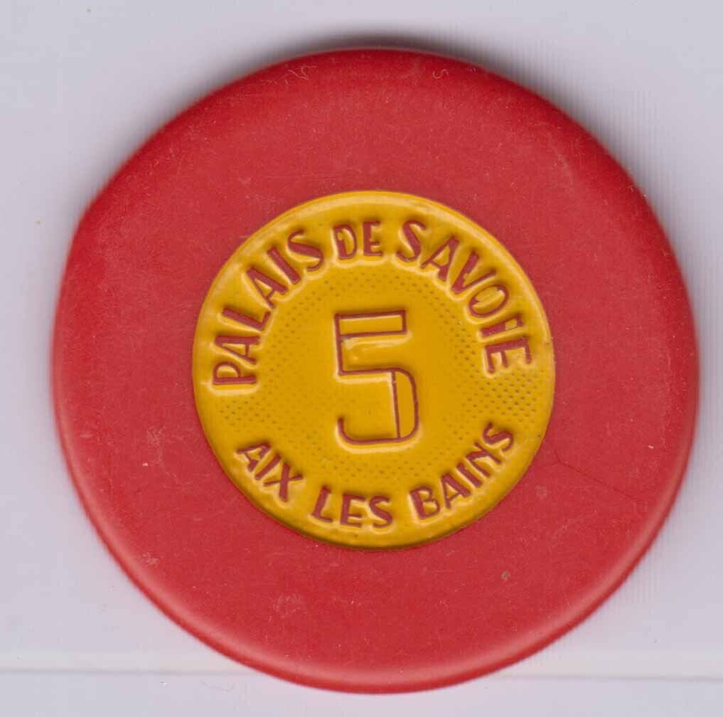 FRANCE Casino Game Token 5 Francs \'Palais de Savoie, Aix les bains\' (W529)