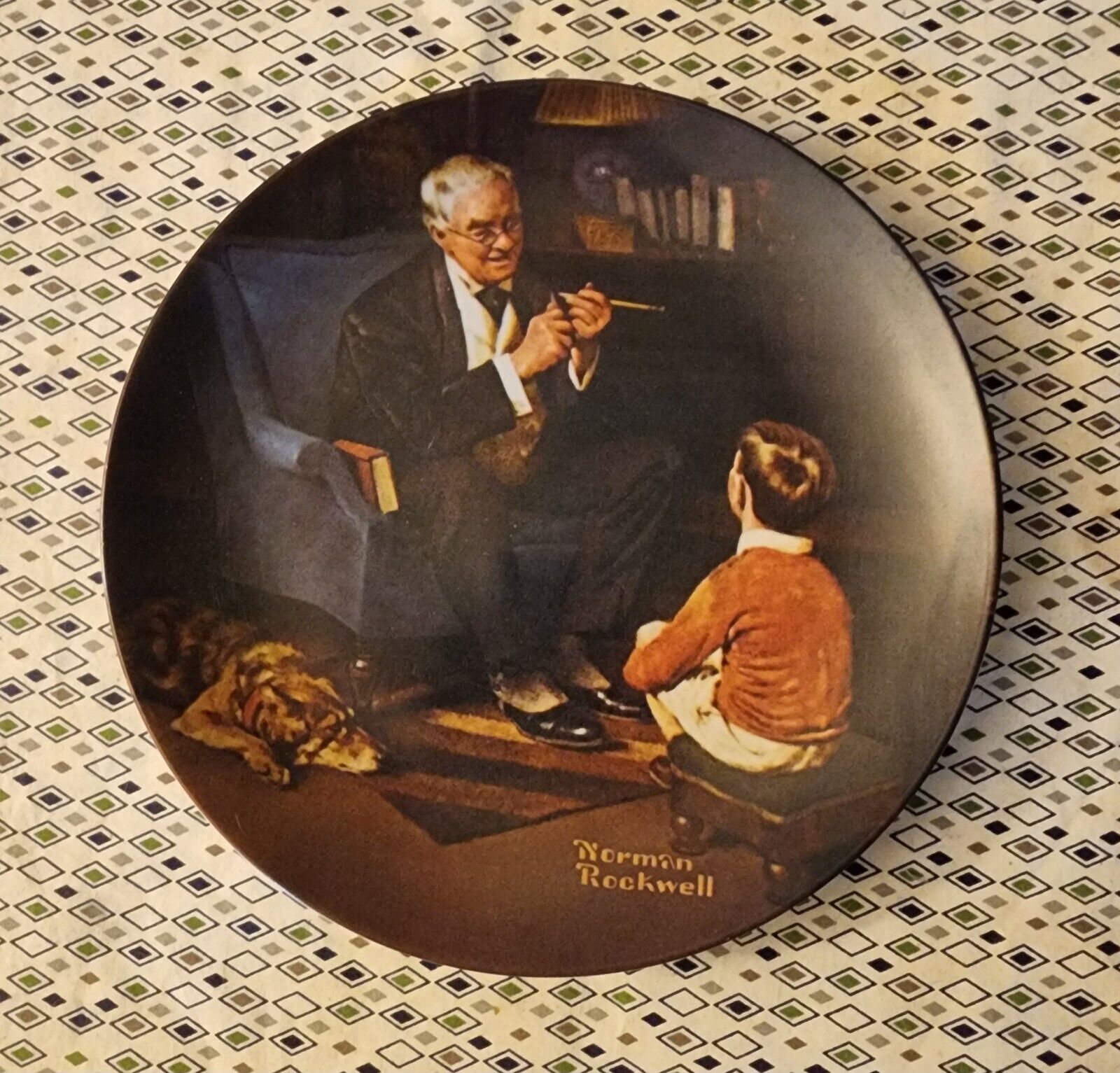 Norman Rockwell Collectors Plate The Tycoon Number 2655A Knowles Brand