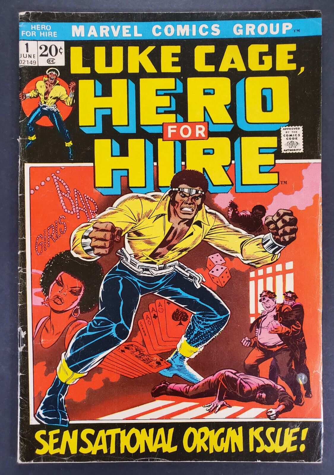 Hero for Hire #1 1st Appearance & Origin Luke Cage Marvel Comics 1972