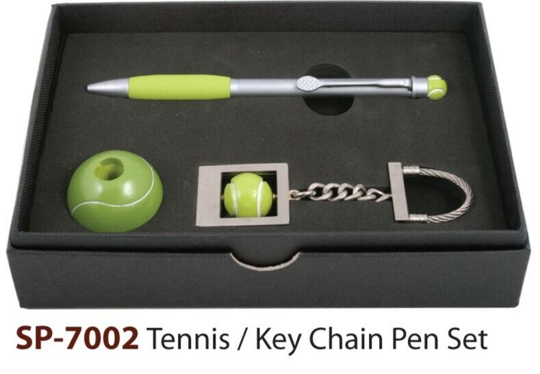 Metal Ballpoint Pen and Key tag with Pen Stand Boxed