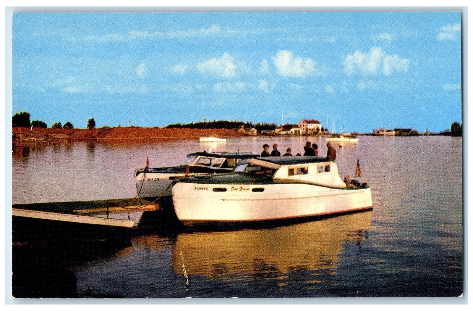 c1960's Scene Of Grand Marais Harbor Grand Marais Minnesota MN Unposted Postcard