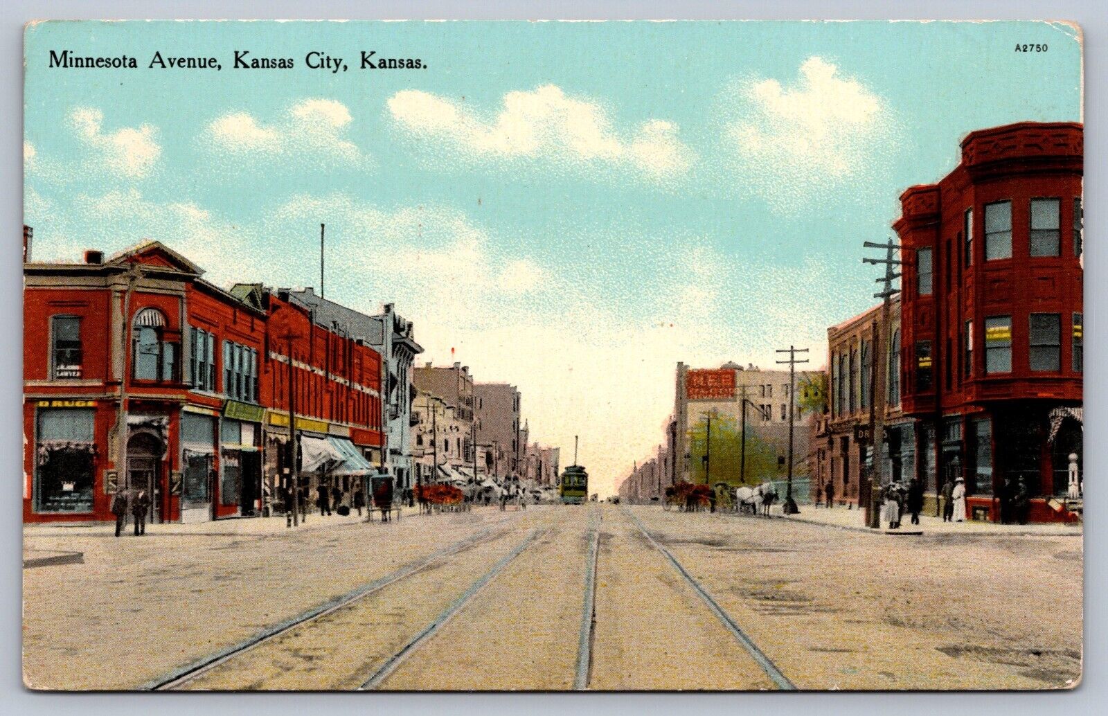 Postcard Kansas City KS Minnesota Avenue
