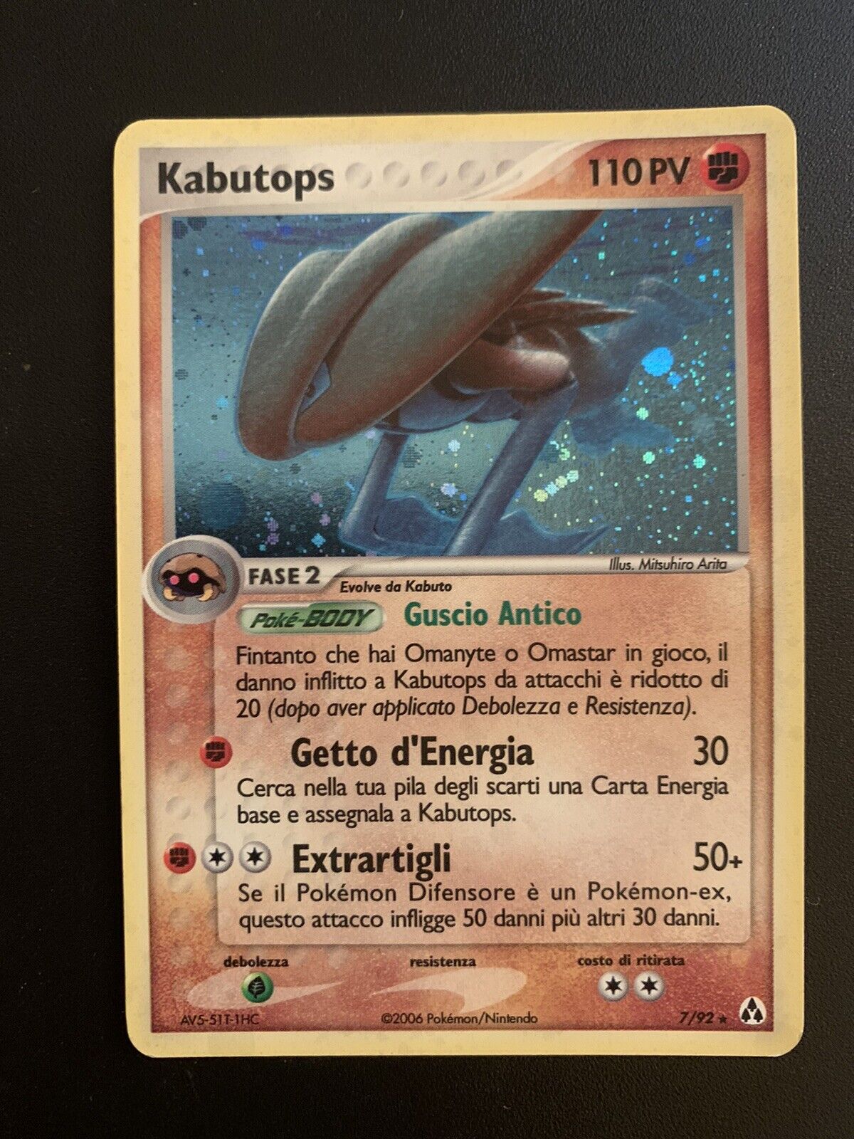Pokemon Kabutops Holo 7/92 EX Legend of Mew Ita Italian Card Rare