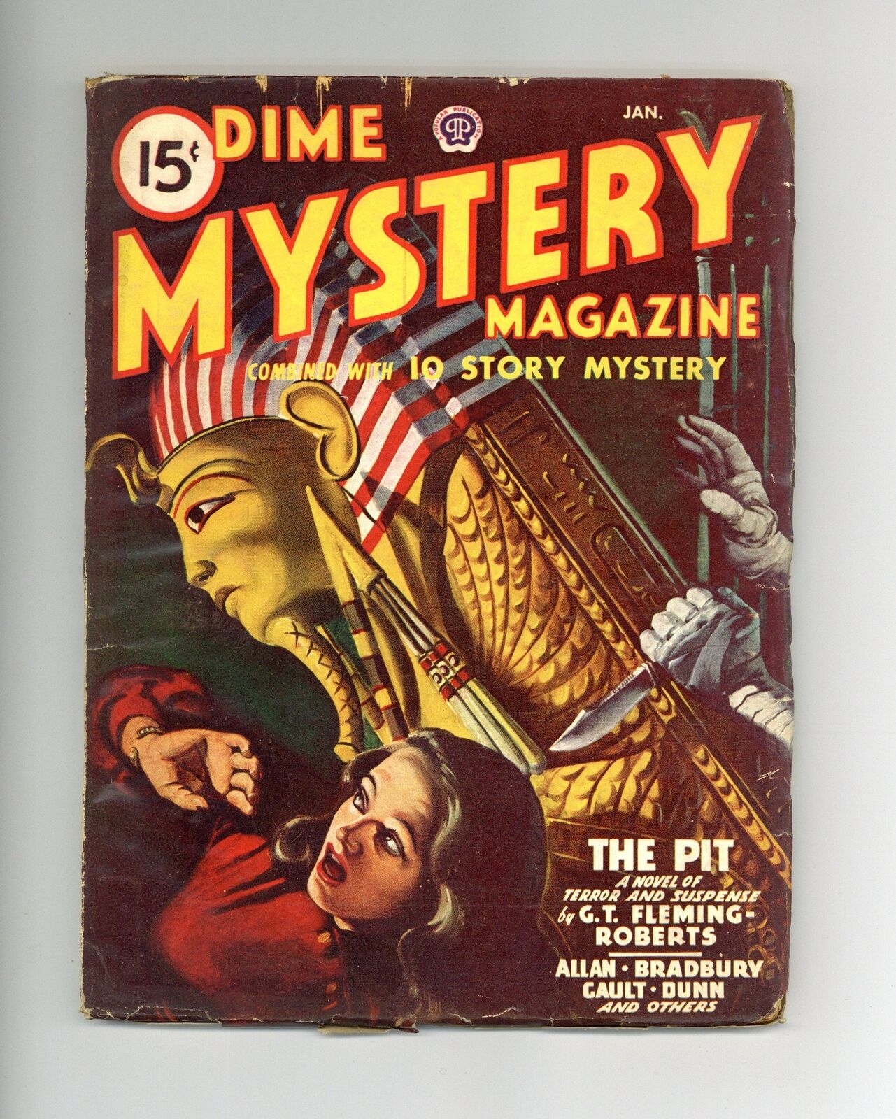 Dime Mystery Magazine Pulp Jan 1948 Vol. 36 #2 VG