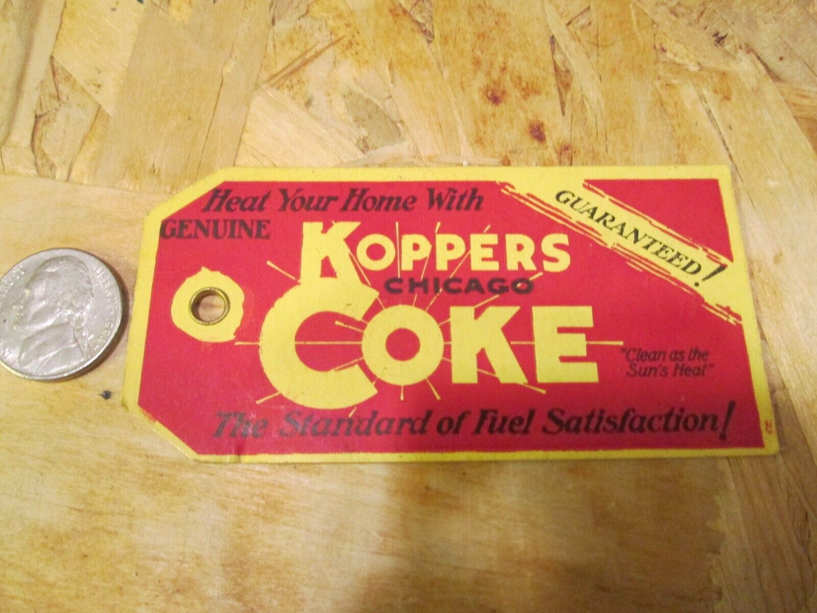 Vintage Koppers Coke Chicago Tag