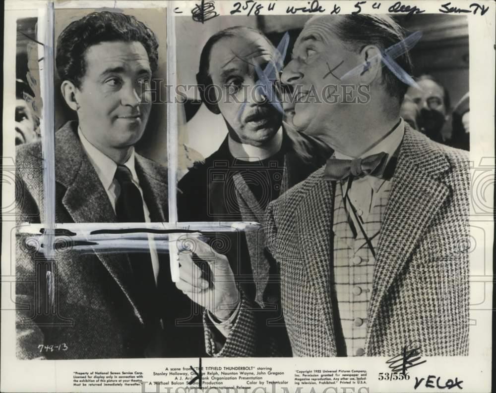 1954 Press Photo Actor Naunton Wayne & co-stars, \