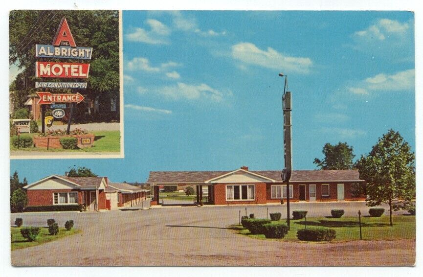 Carlisle PA The Albright Motel Postcard ~ Pennsylvania