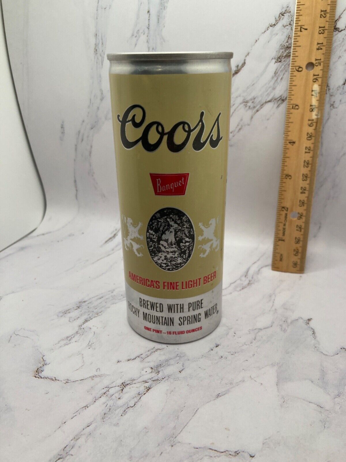 Vintage Coors light beer can 16 oz Coors Brewing aluminum bold print older can