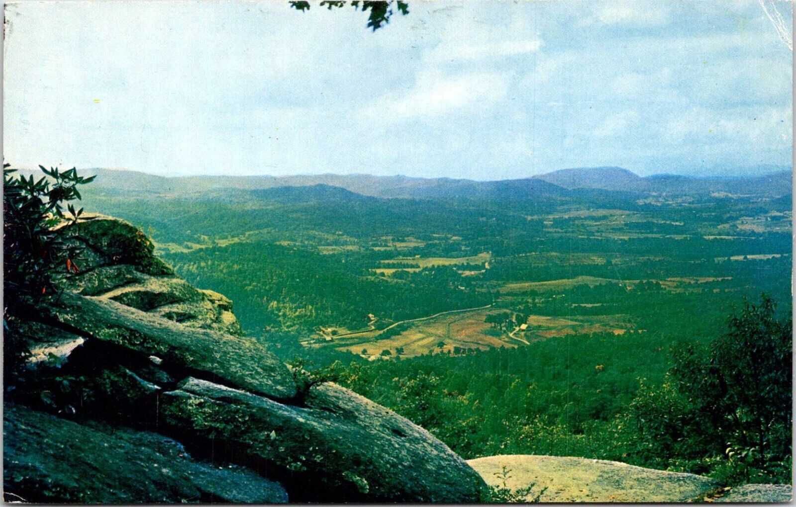 Postcard 1967 Jump Off Rock Panorama Hendersonville North Carolina D27