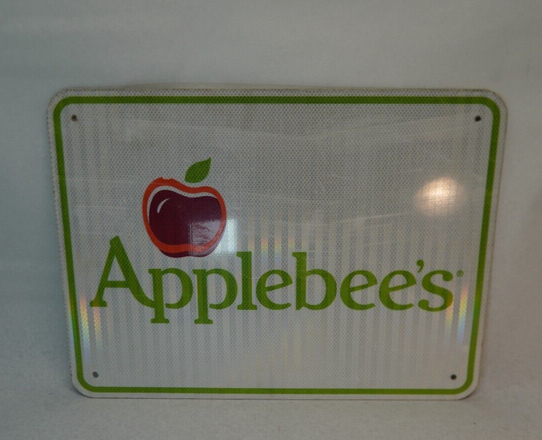 APPLEBEES RESTURANT SIGN RETIRED HIGHWAY SIGN 18 X 24 INCHES