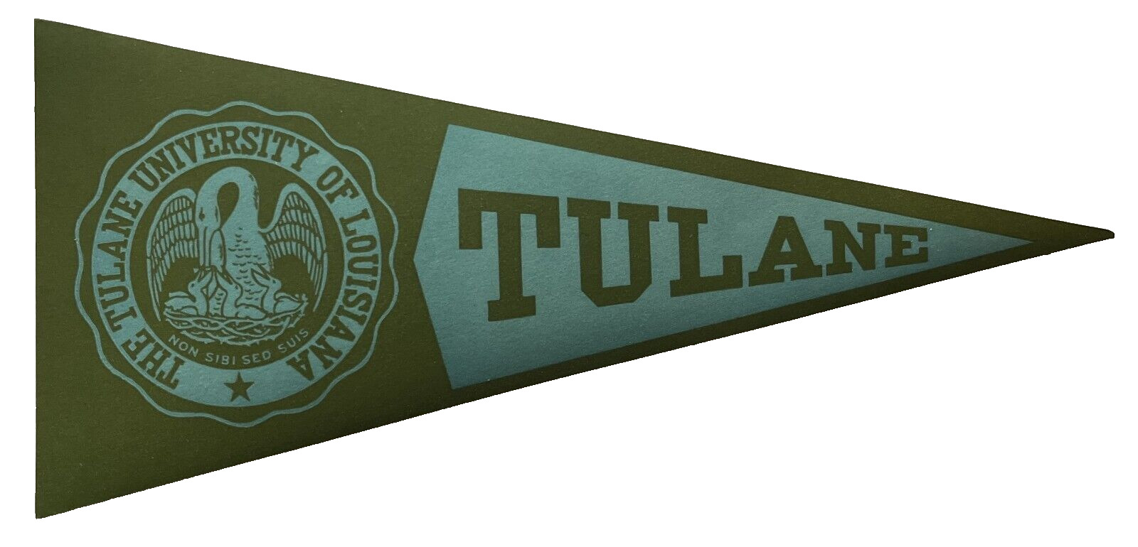 Vintage Tulane University Paper Pennant Decal Gummed Back Sticker 8\
