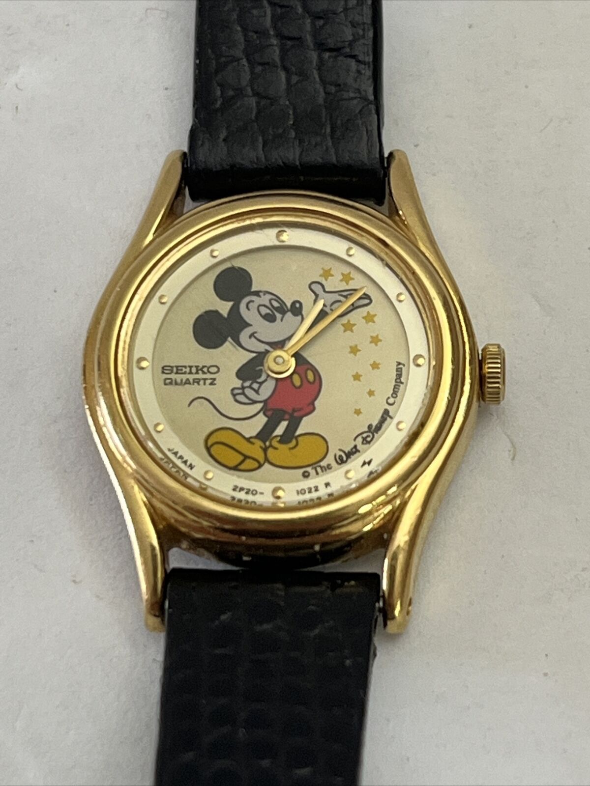 VTG Seiko Women Watch The Walt Disney Company 1990 Mickey Mouse W/ NEW Battery
