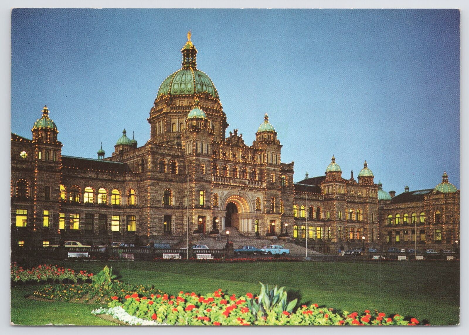 Foreign~Parliament Bldgs @ Dusk~British Columbia Canada~PM 1988~Continental PC