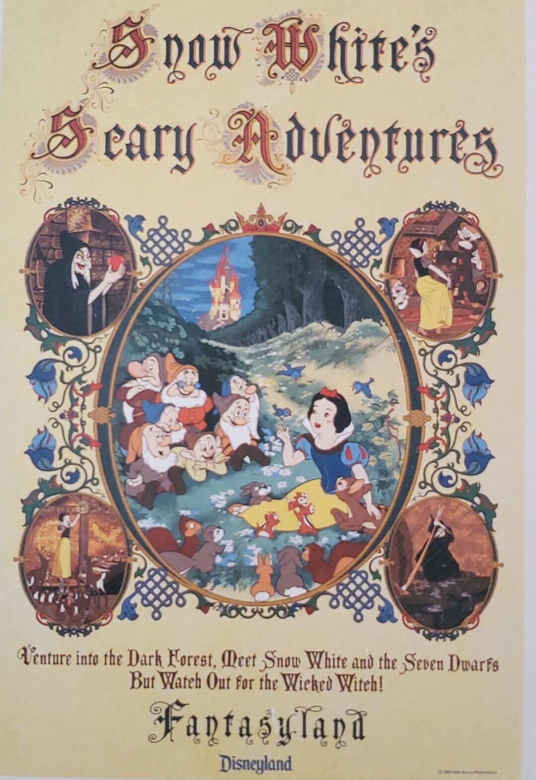 Disneyland 50th Anniversary FANTASYLAND Print Snow White\'s Scary Adventures