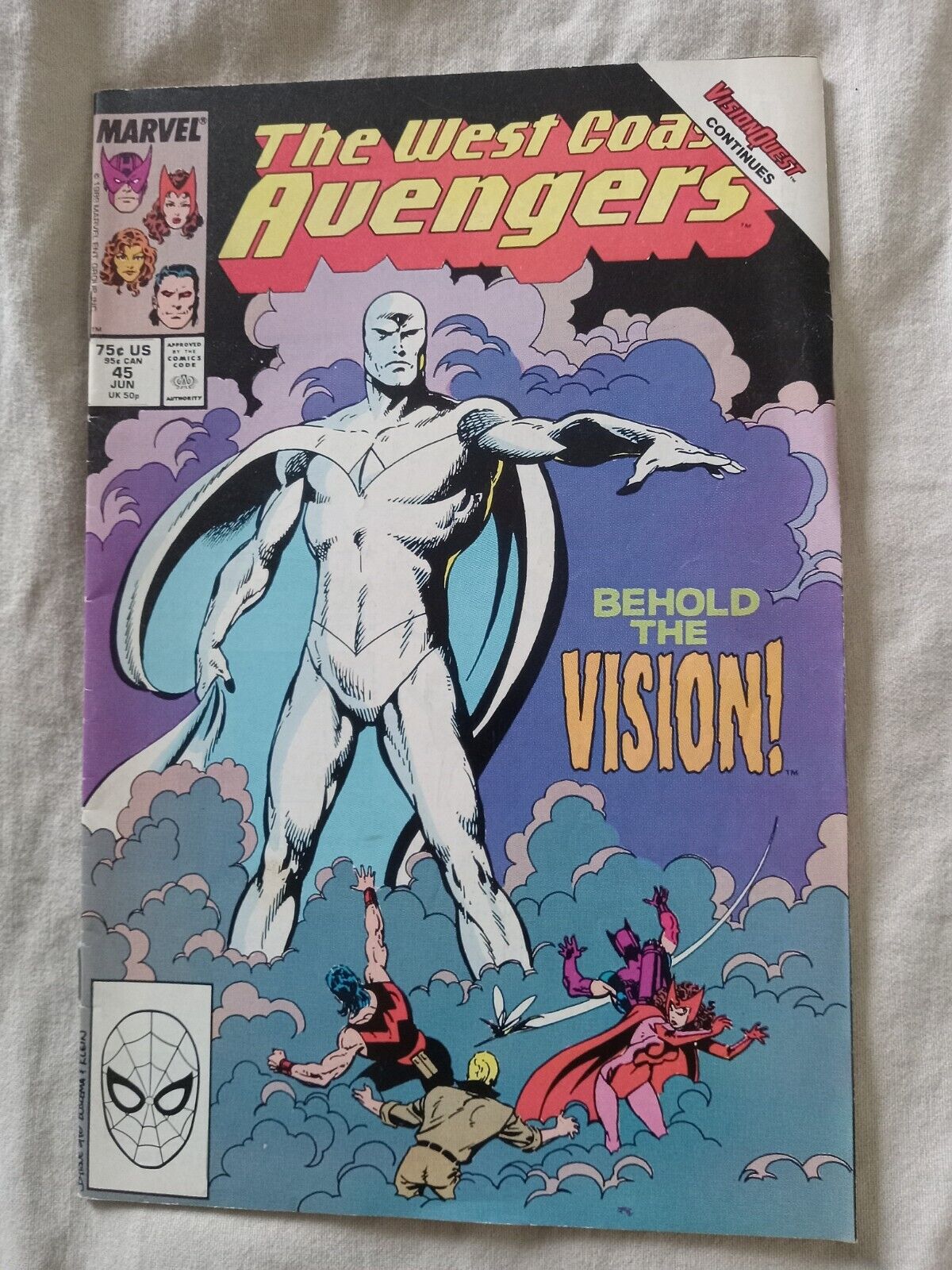 The West Coast Avengers #45 1st Appearance Of White Vision