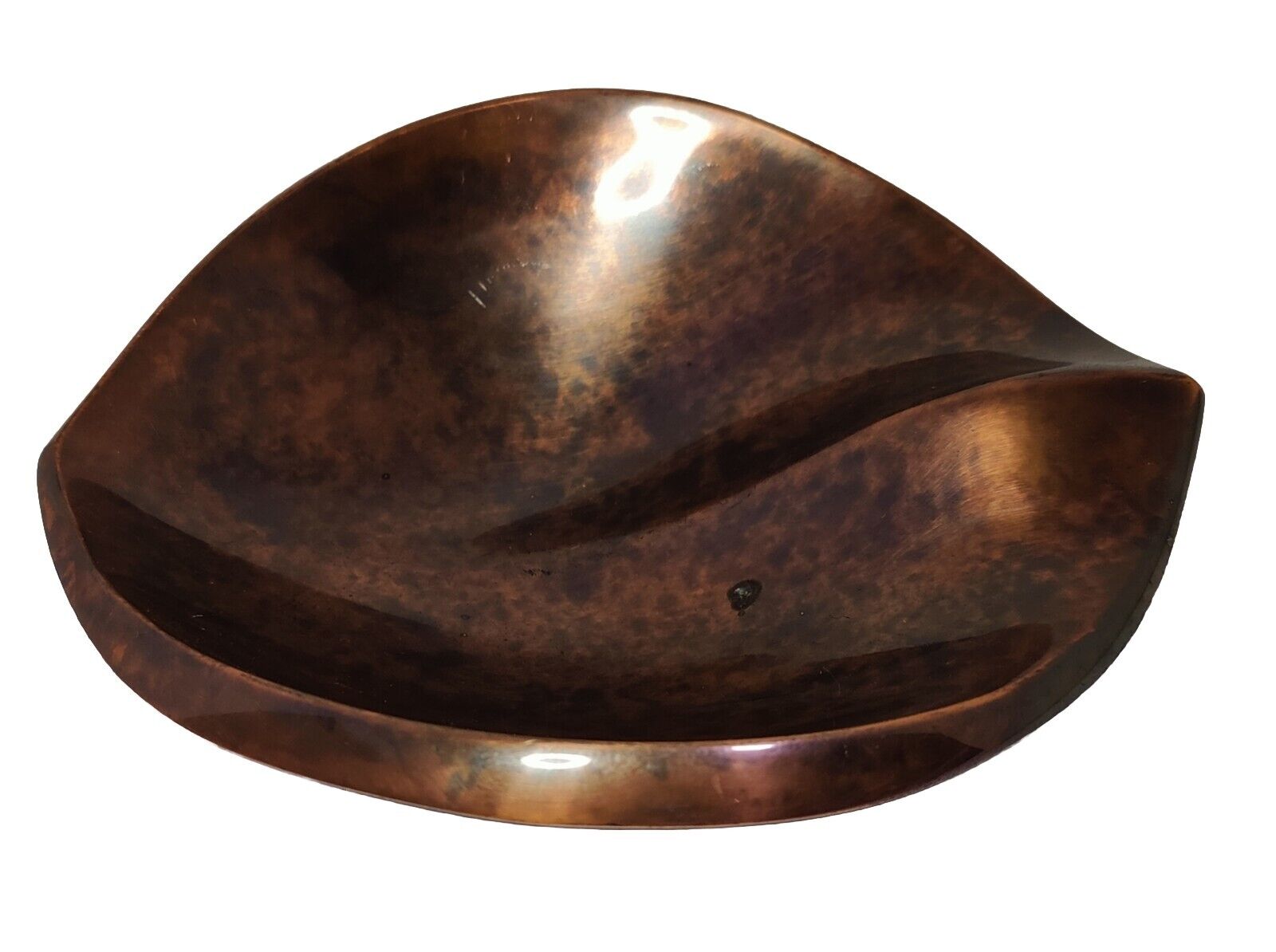 Nambe Copper Sculptural Bowl 2010 Sean O'Hara Personalized On Base As Is 