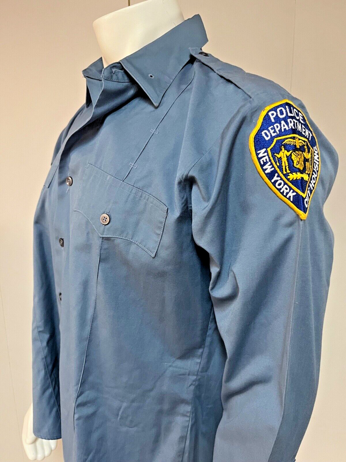 Retired Vintage 1980s NYPD Park Coats Police Uniform L/S Large Cleaned 16x34/35