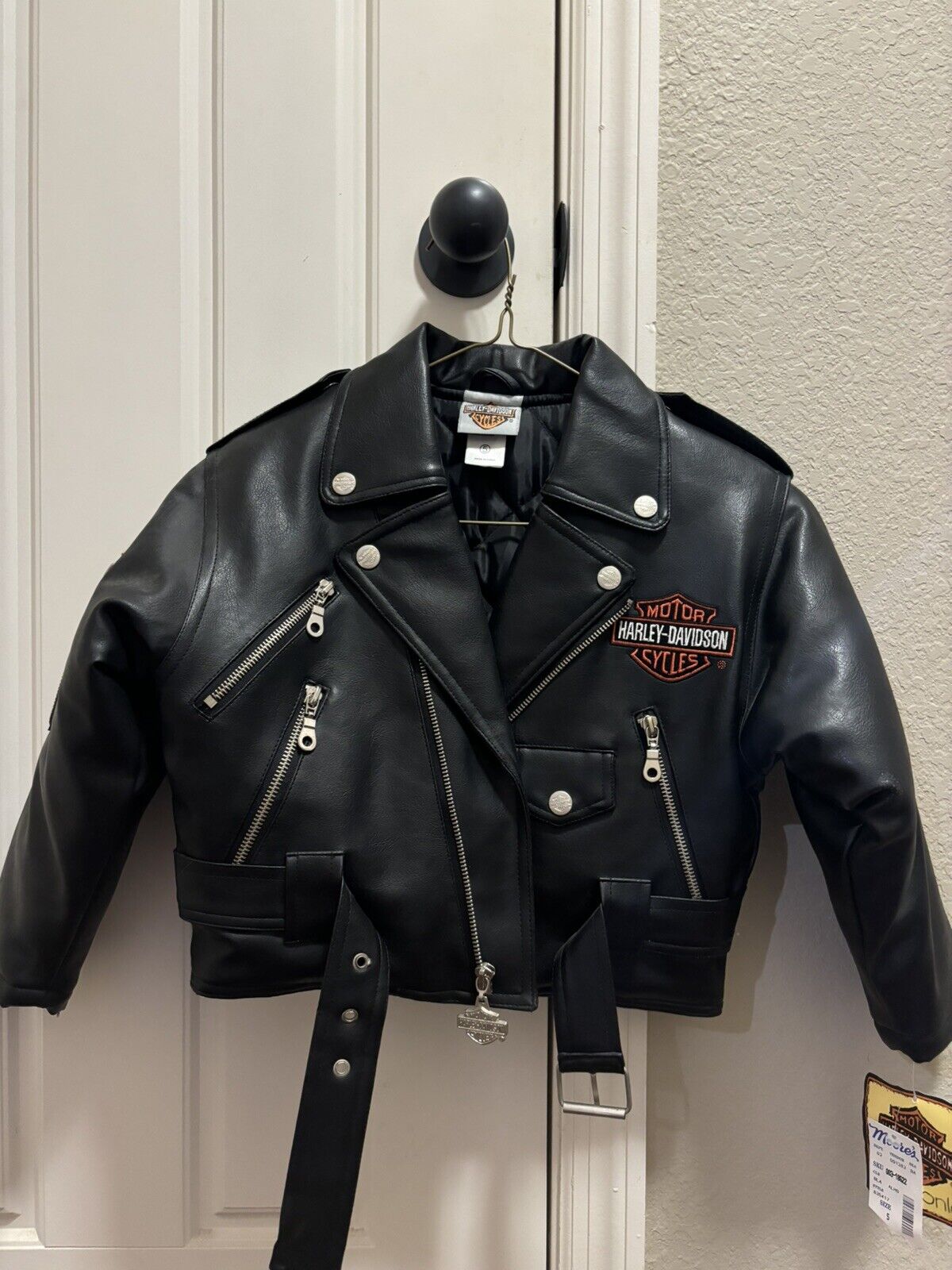 Harley Davidson Youth Motorcycle Jacket Black Born to Ride Series Zip Size 5