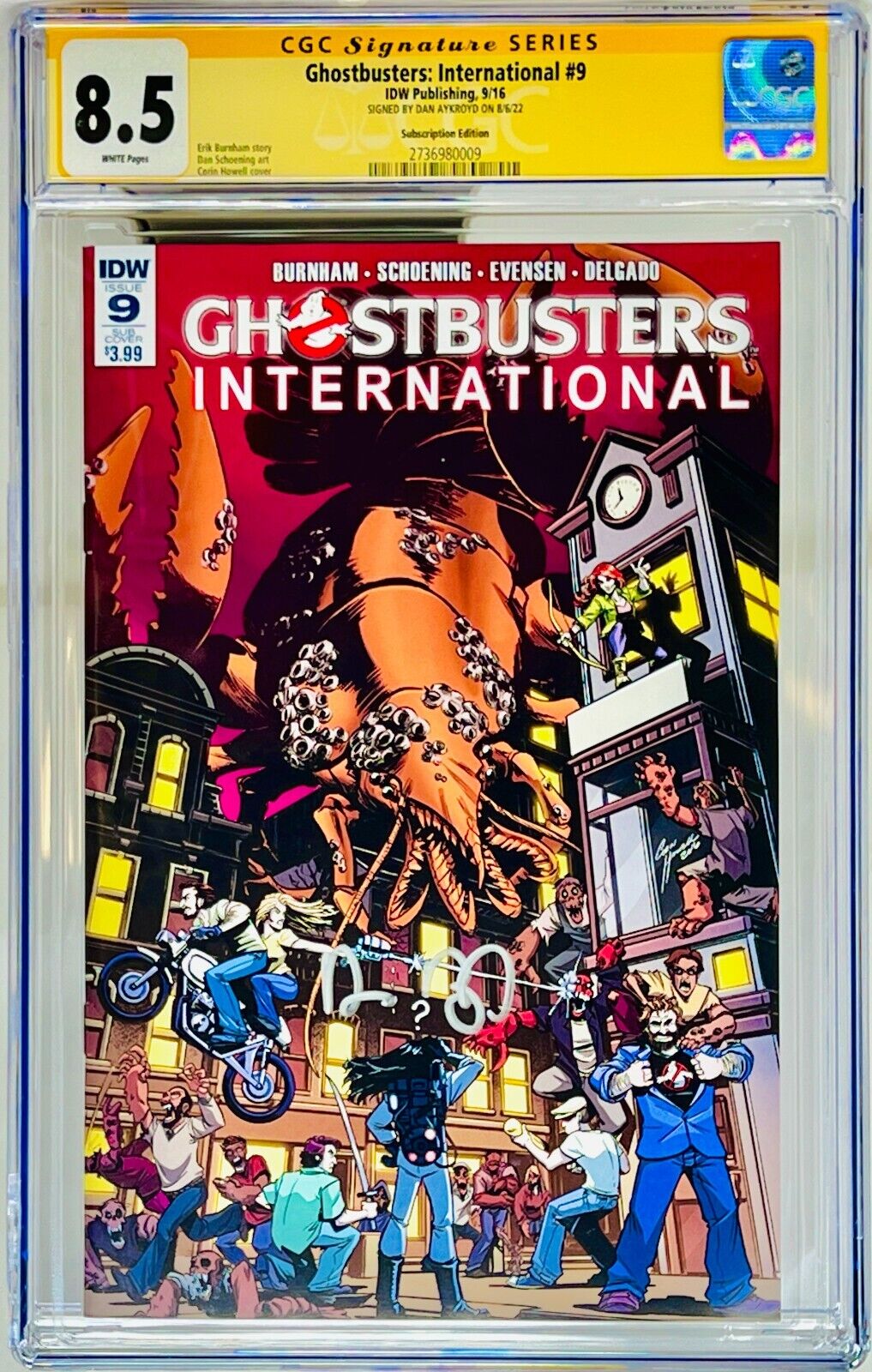 Dan Aykroyd Signed CGC Signature Series Graded 8.5 Ghostbusters International #9