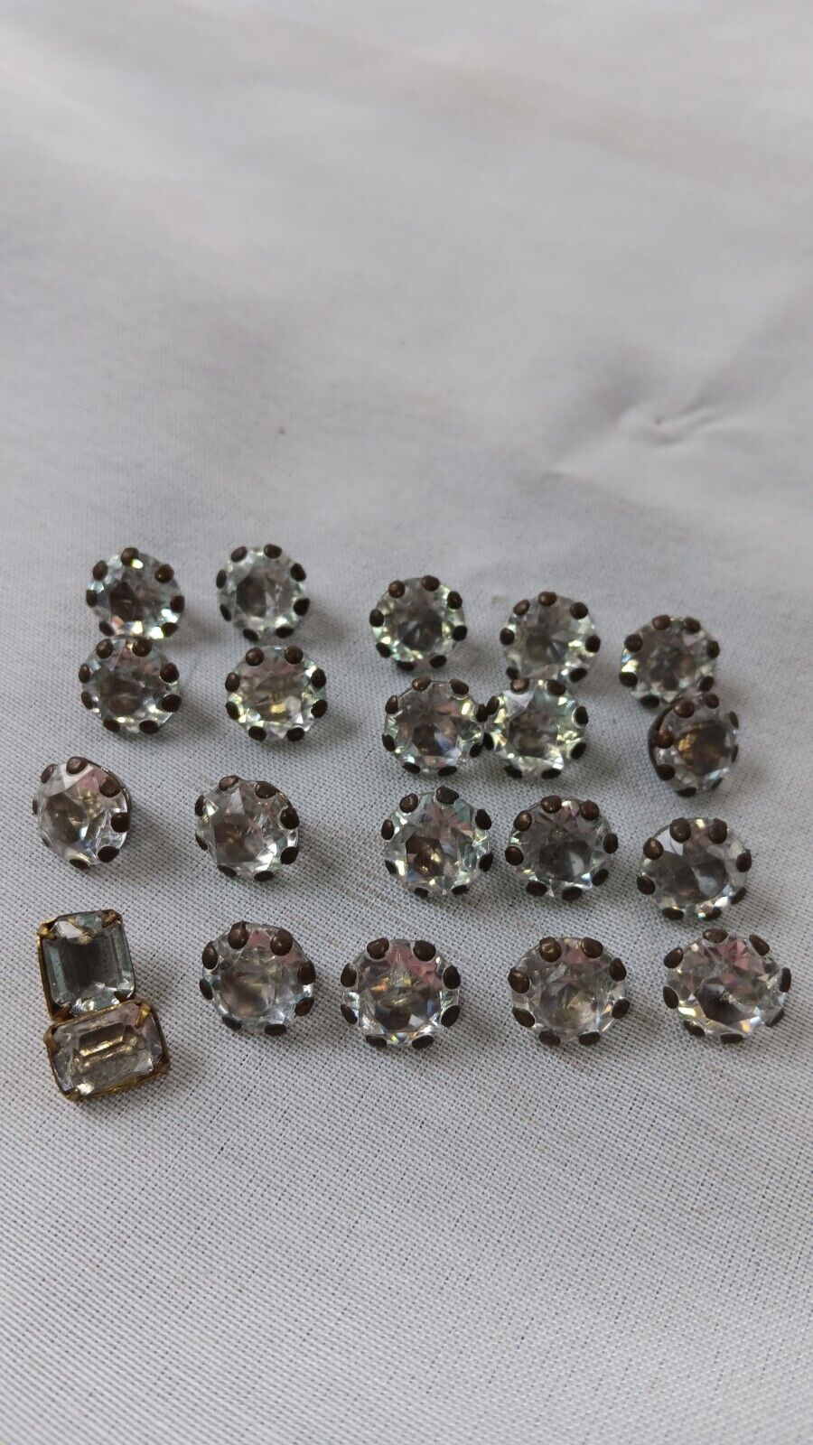 Vintage Rhinestone Buttons Lot of 21