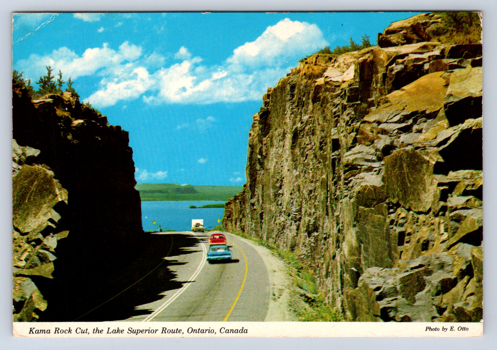 Vintage Postcard Flowing Lake Superior Canada Thunder Bay Ontario 