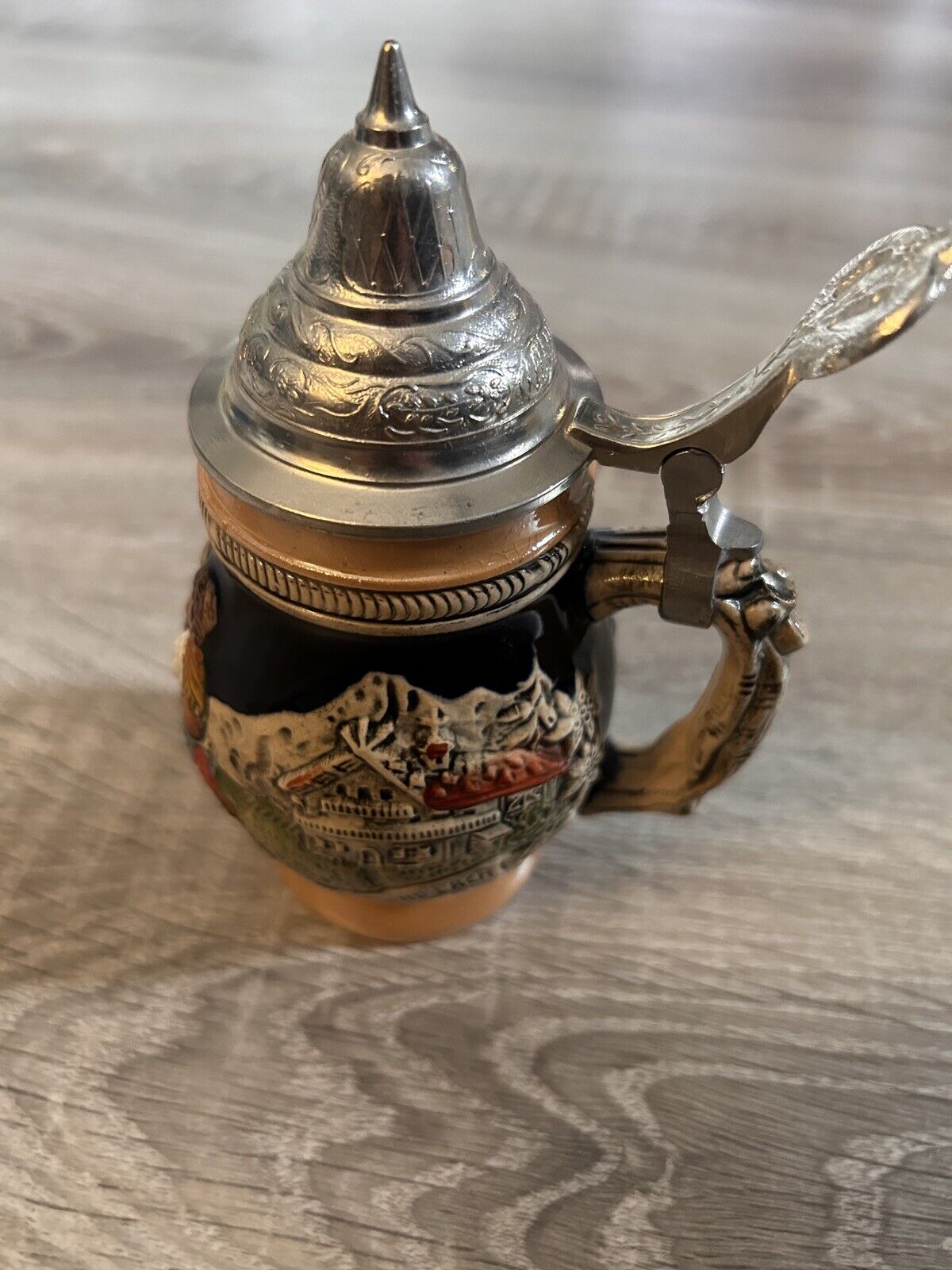 Zoller & Born 6” Stein With Pewter Lid.  Vintage Made In West Germany 