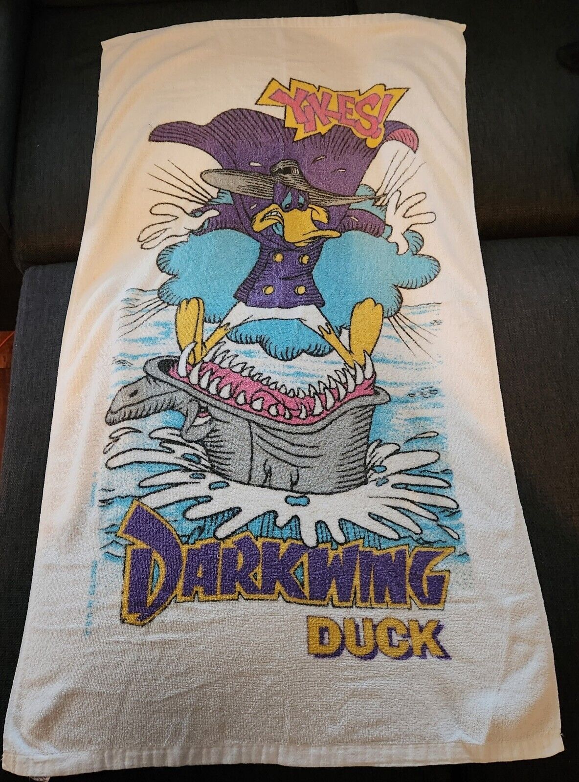 Rare Vintage 90s Darkwing Duck Franco Beach Towel 49\