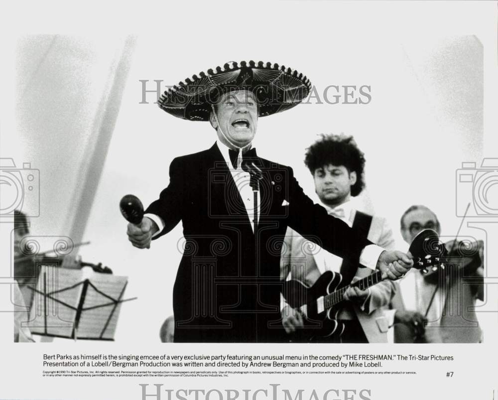 1990 Press Photo Actor Bert Parks in \