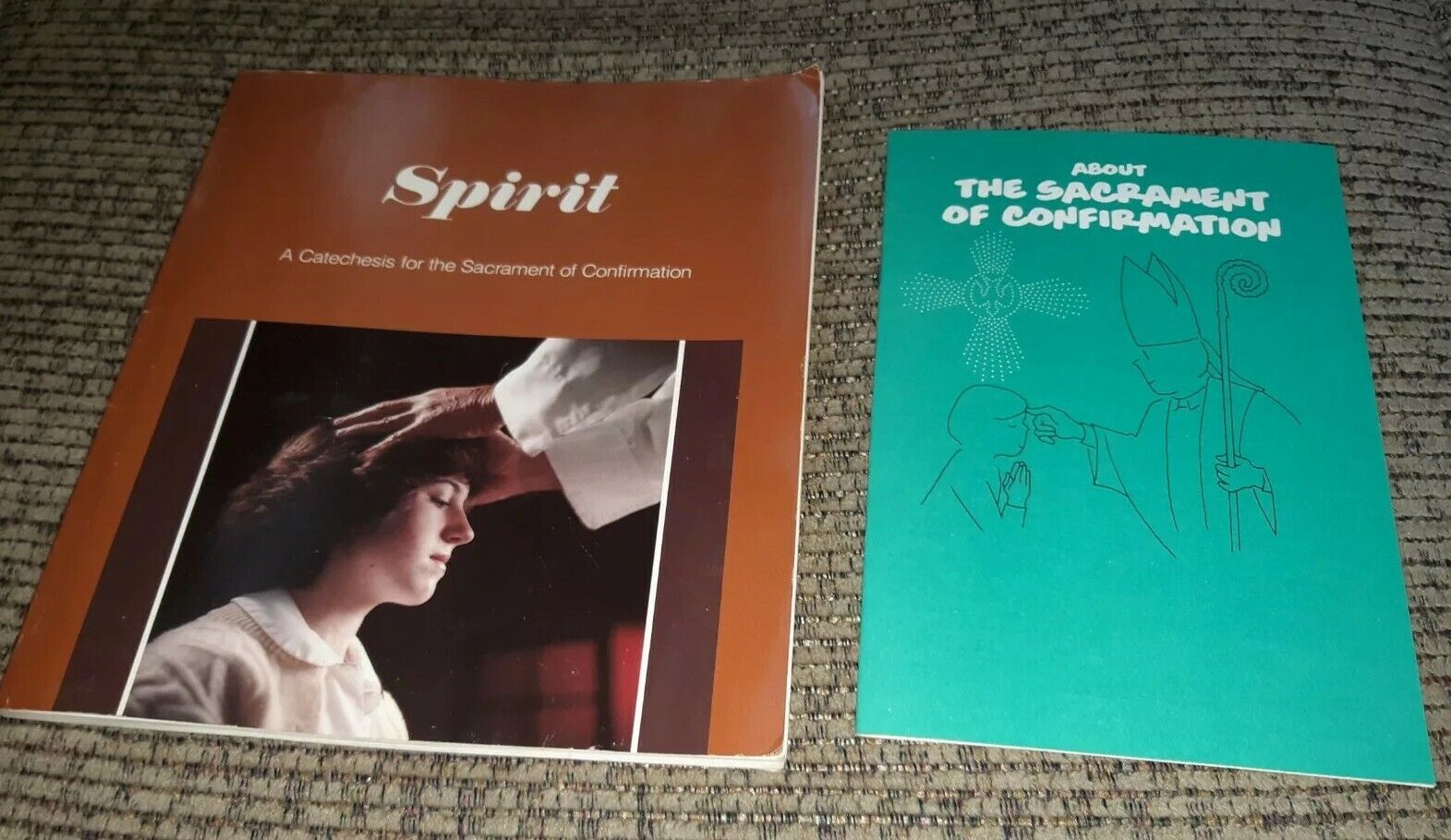 LOT OF 2 Catechesis for Sacrament Of Comfirmation Books 1984 Catholic Church SET