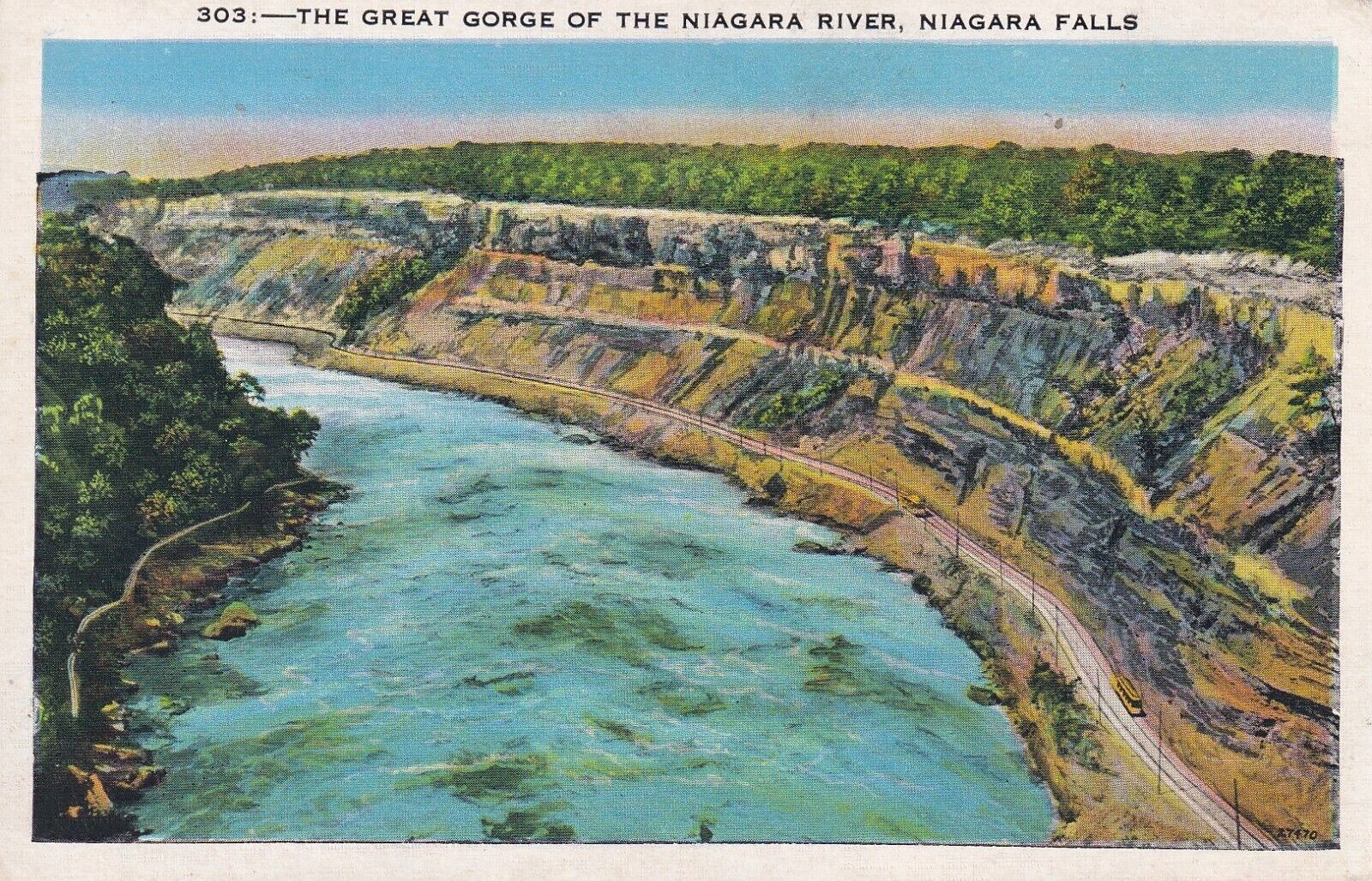 Vintage The Great Gorge Of The Niagara River Niagara Falls Postcard T231
