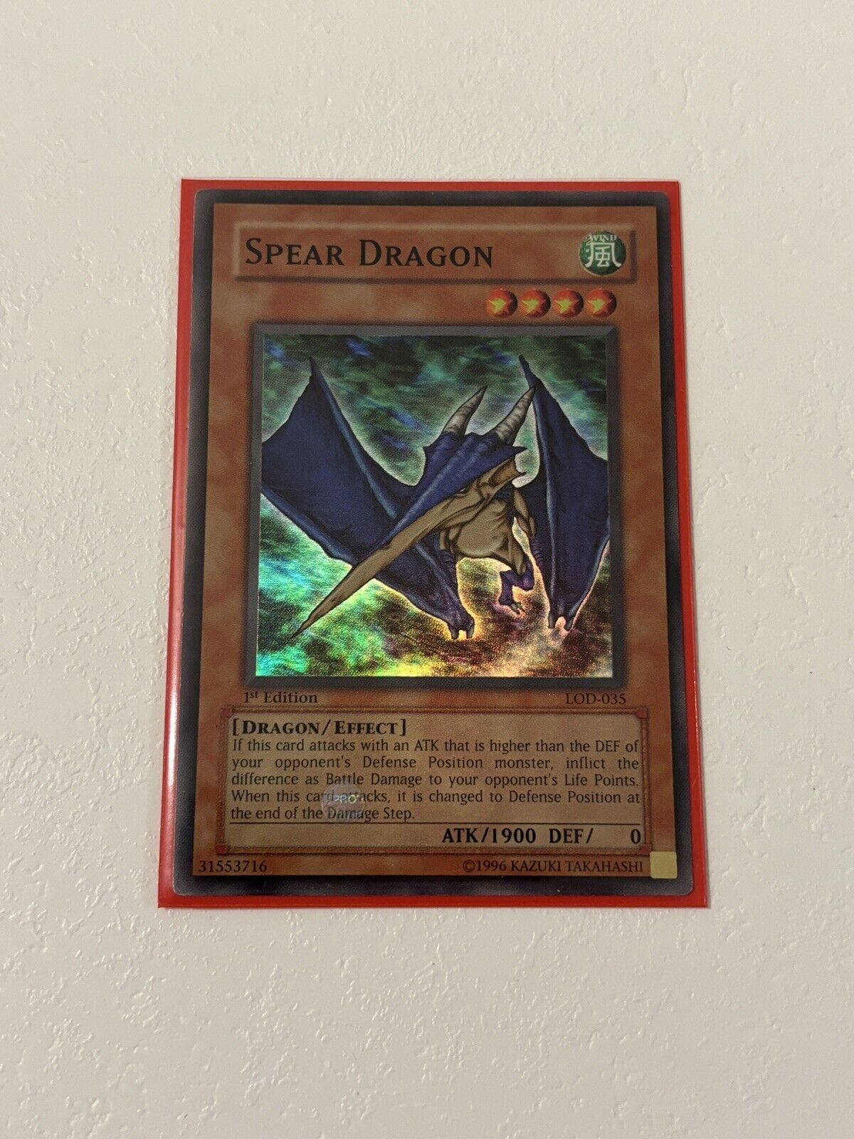 Yu-Gi-Oh TCG: Spear Dragon LOD-035 Near Mint 1st Edition Holo Card
