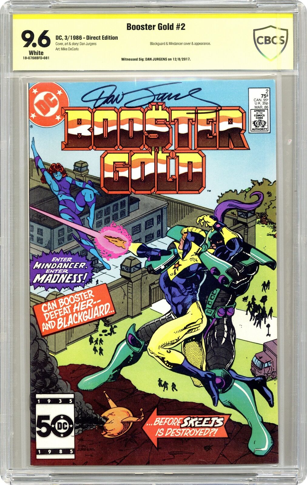 Booster Gold #2 CBCS 9.6 SS Jurgens 1986 18-0768BFD-081