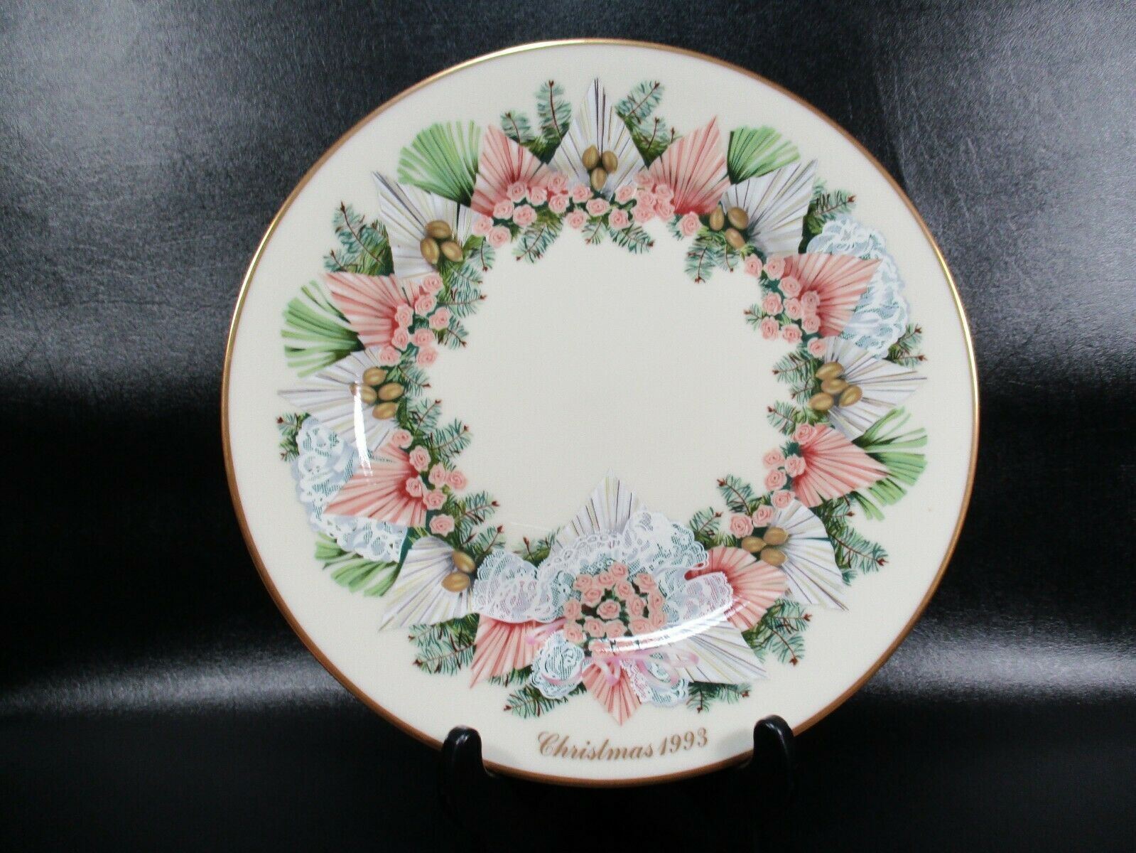 Lenox Colonial Christmas Wreath 1993 Collectors Plate - Georgia, The 13th Colony