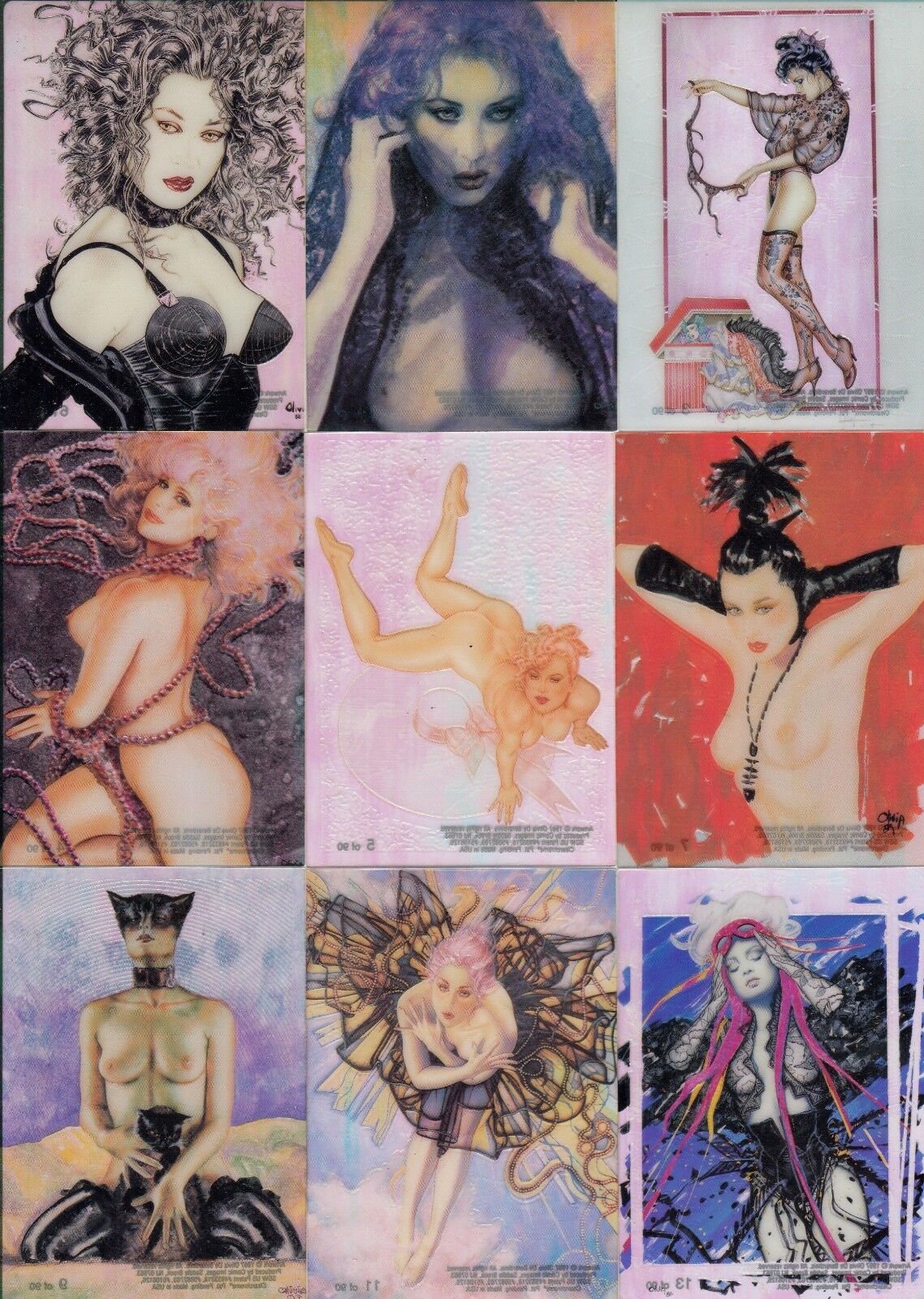 CLEARLY OLIVIA 1997 COMIC IMAGES COMPLETE BASE CARD SET OF 90 FA