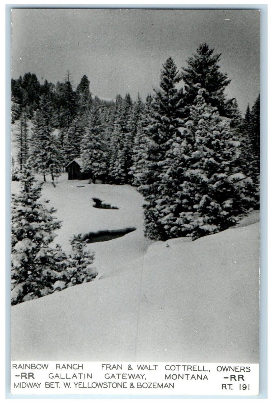 c1950's Rainbow Ranch Gallatin Gateway Montana MT RPPC Photo Vintage Postcard