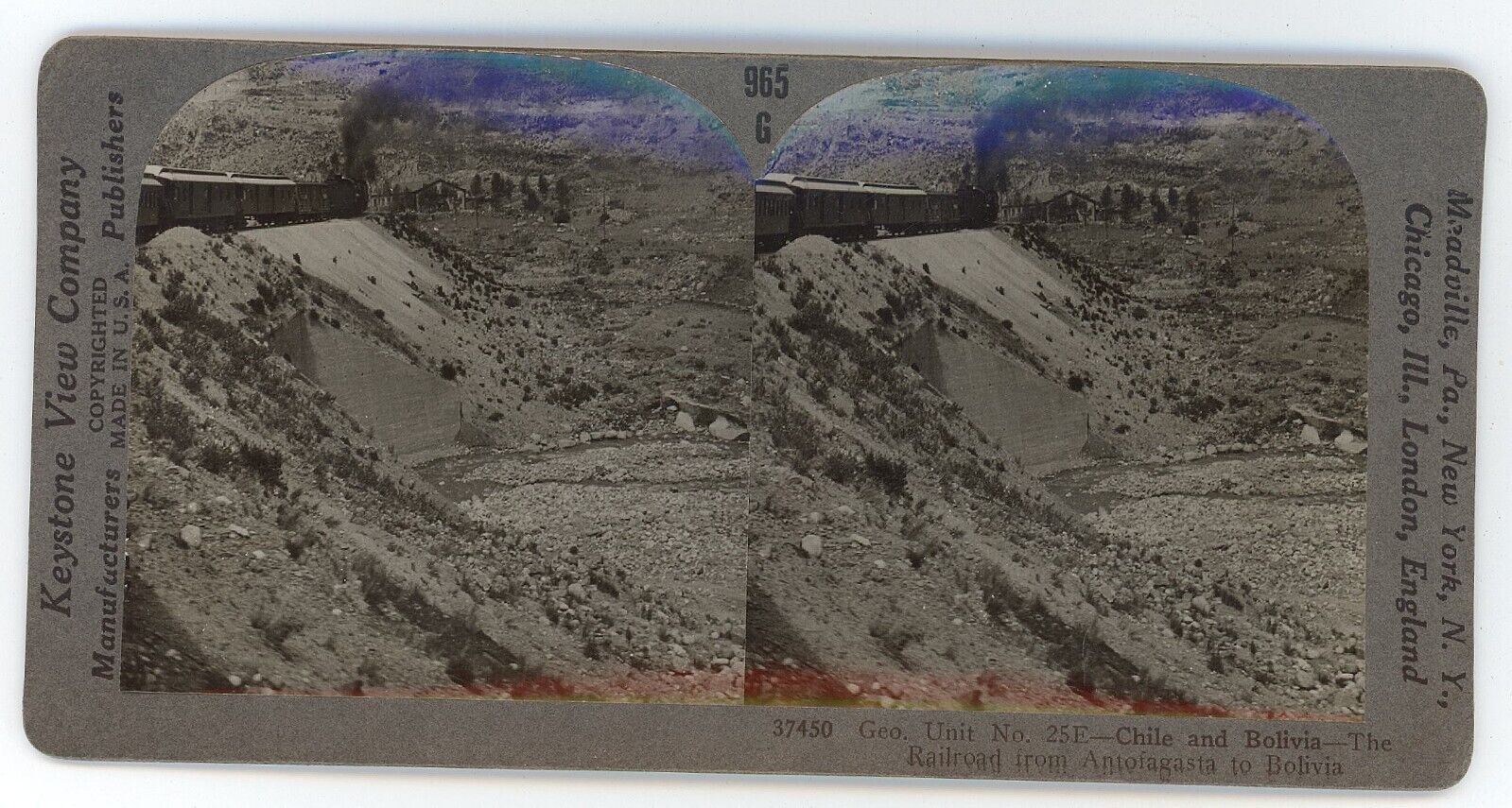 c1900\'s Real Photo Stereoview Keystone The Railroad From Afghanistan to Bolivia