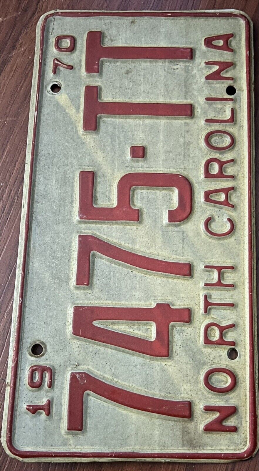 1970 North Carolina license plate