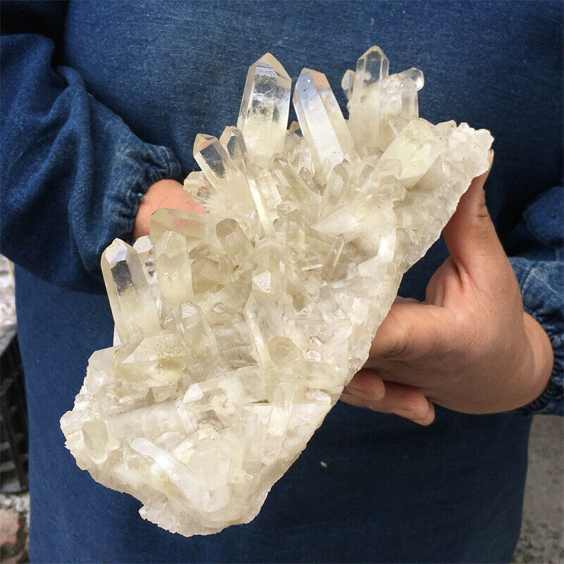 2.65LB Natural smoky citrine quartz cluster mineral specimen crystal TD373--5
