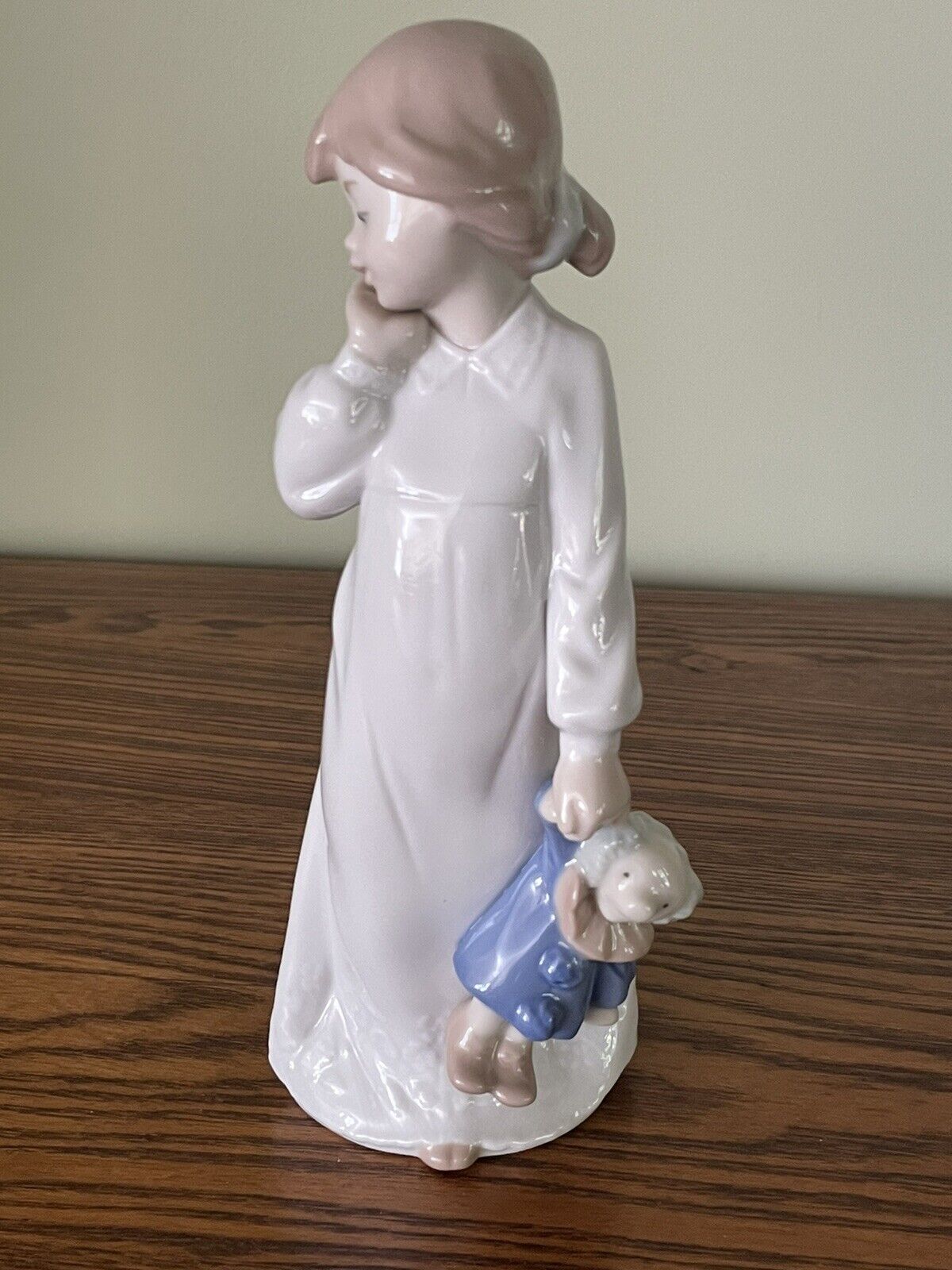 Vintage Lladro “My Rag Doll” - Young Girl w/ Clown Toy - NAO Porcelain Figurine