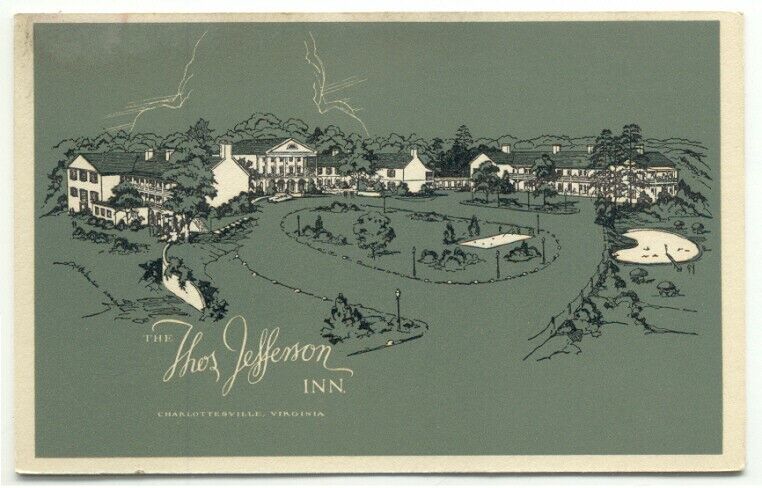 Charlottesville VA  Thos. Jefferson Inn Postcard  - Virginia