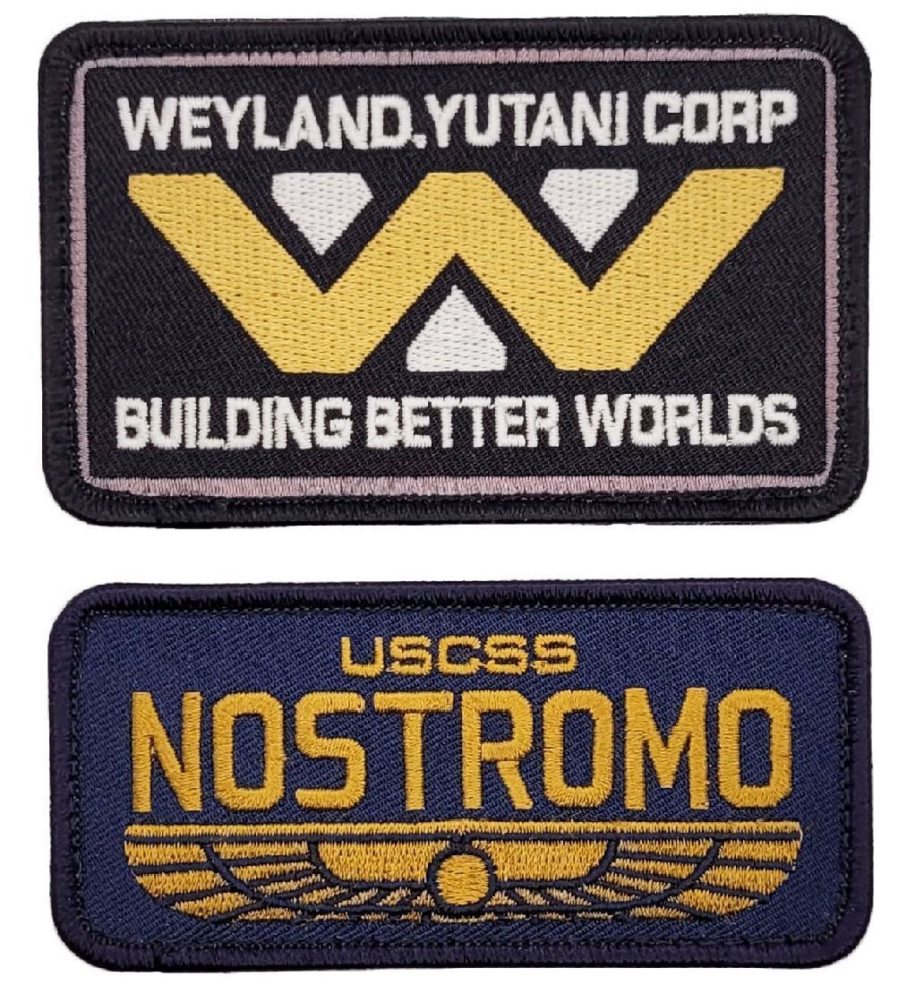 Weyland Yutani Nostromo U.S.C.S.S Alien Patch -2PC Bundle -Iron on sew  -MLY7,Y8