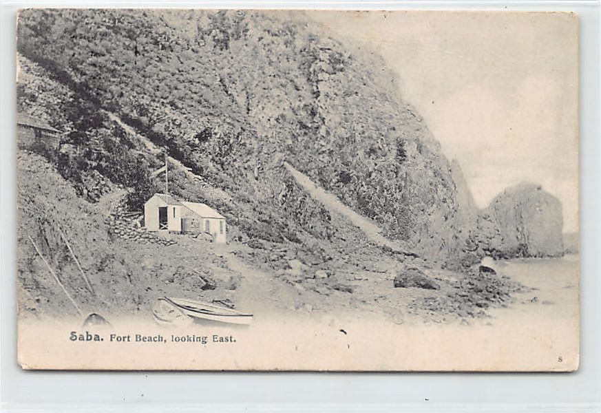 SABA - Fort Beach, looking East - SEE SCANS FOR CONDITION - Publ. unknown
