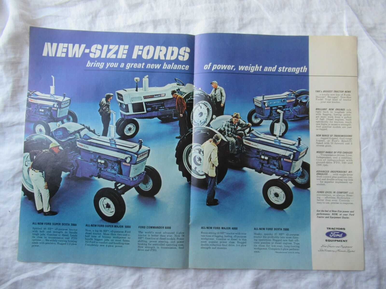 1965 Ford 3000 6000 4000 2000 tractor magazine print AD poster