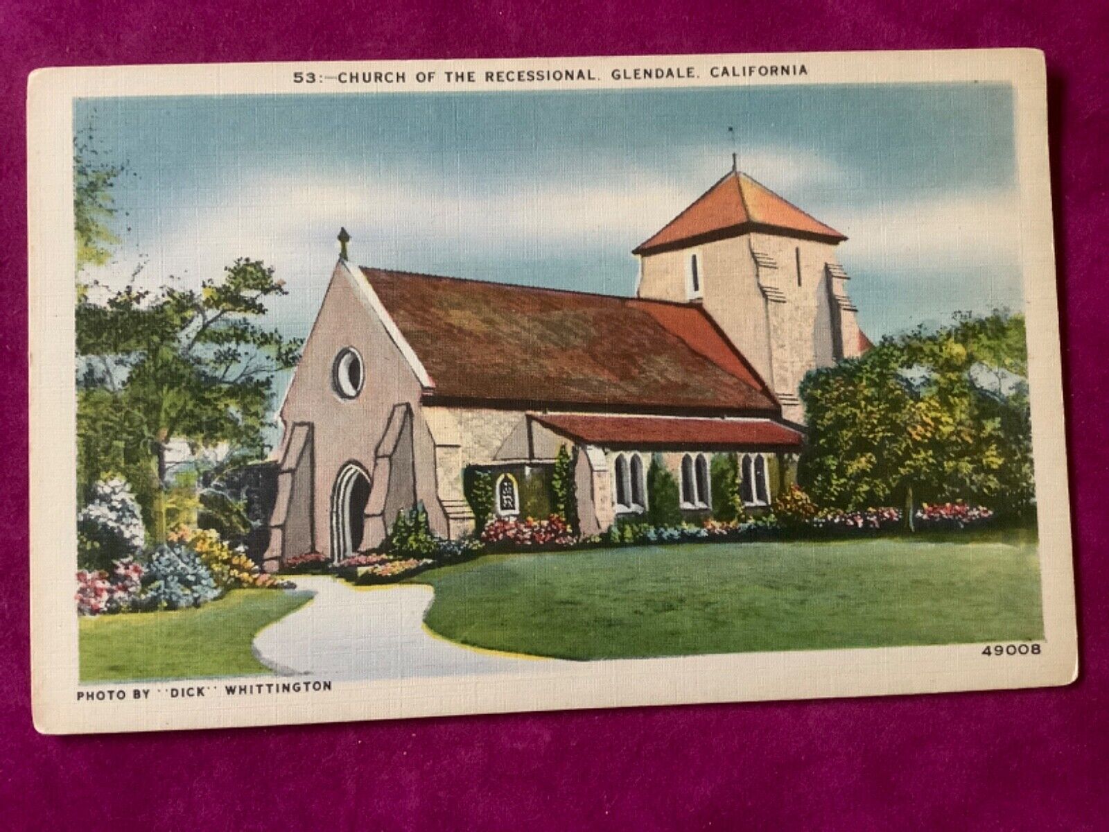 Glendale CA-California Church Of The Recessional  Postcard