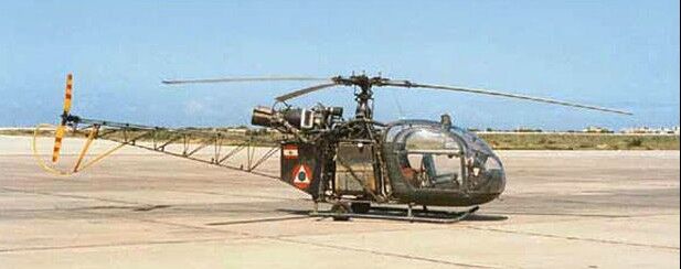 SA 318 Alouette II Light Helicopter Wood Model Replica Large 