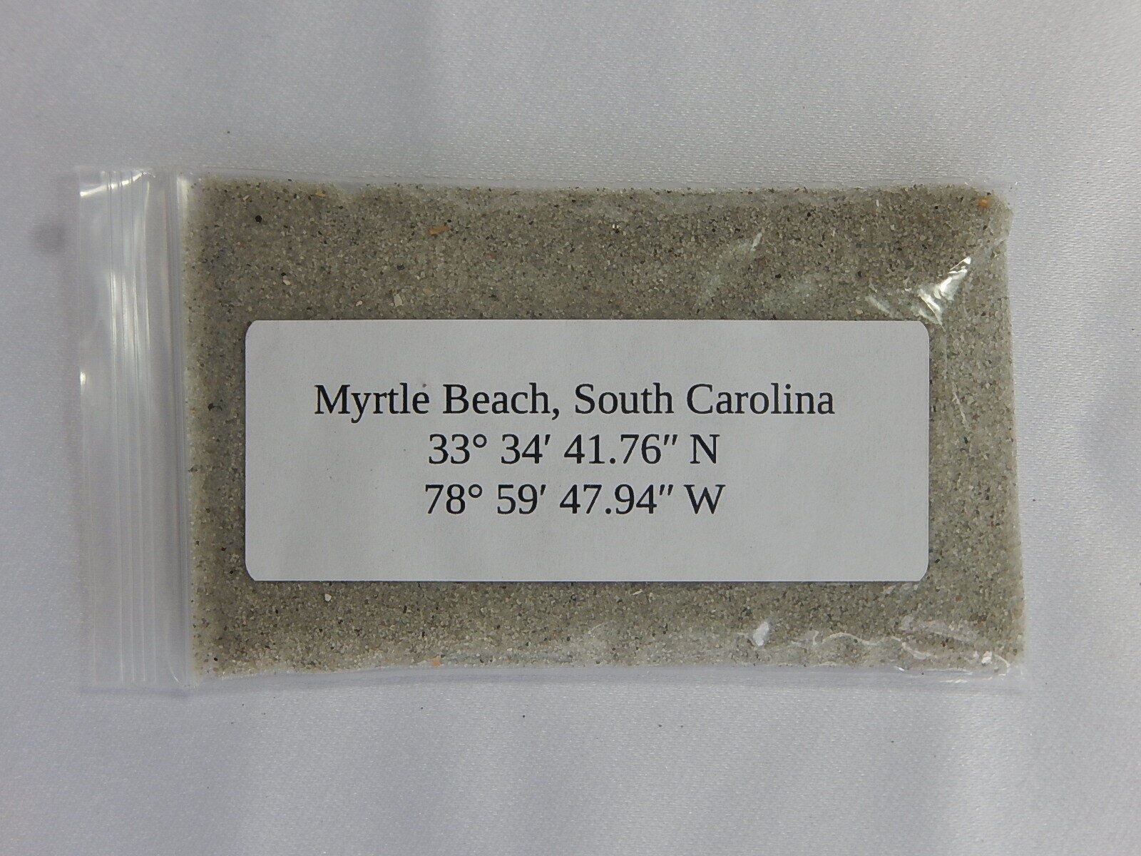 1 oz Myrtle Beach SC Natural Sand Sample Bag fine 100% real South Carolina ocean