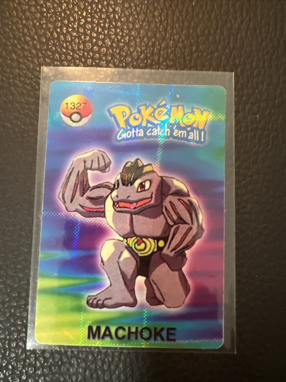 Machoke #1327 Pokémon Vintage 90\'s Prism Vending Sticker Bandai Cardass 16