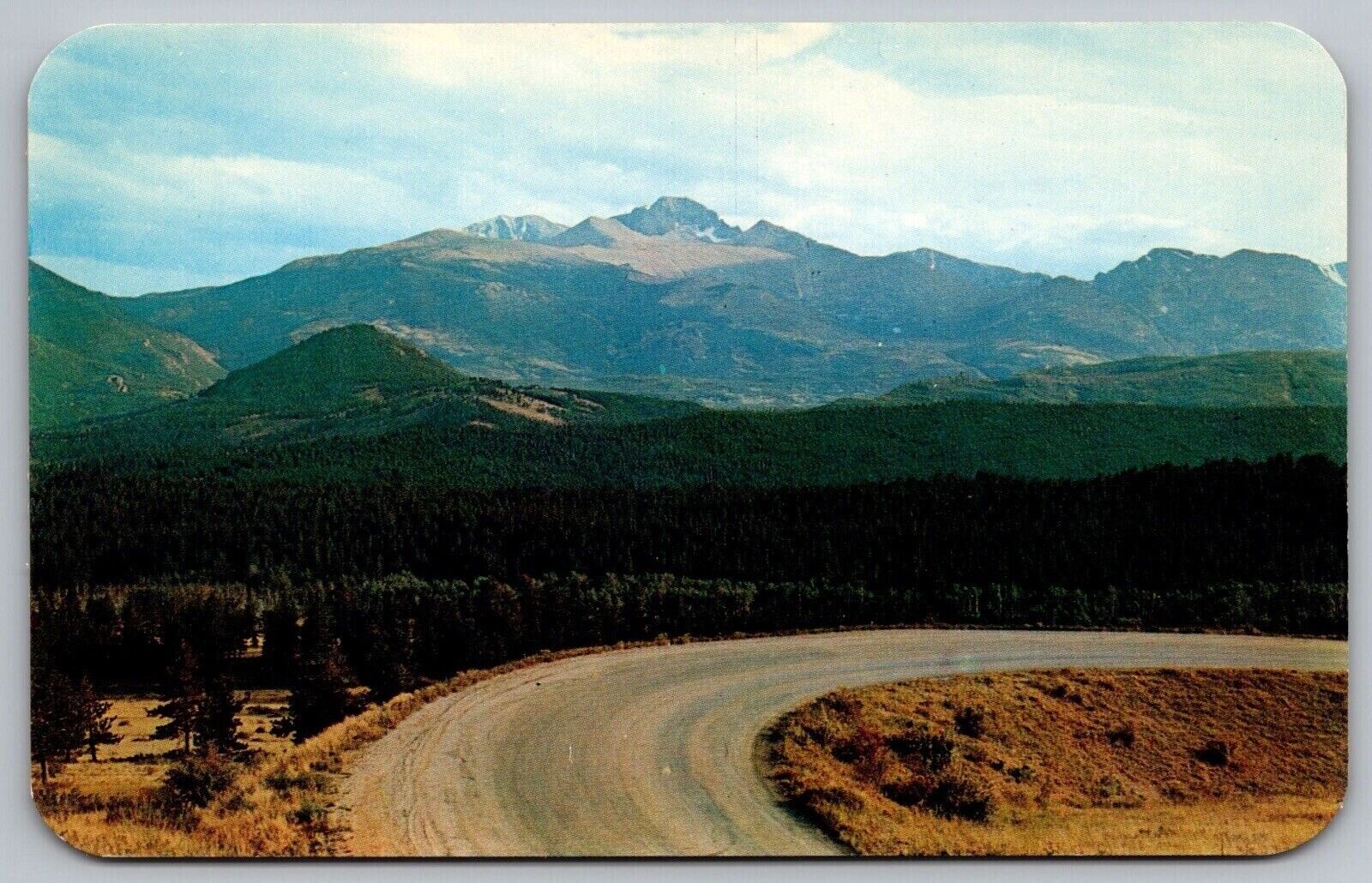 Longs Peak High Drive Rocky Mountain National Park Colorado Vintage UNP Postcard