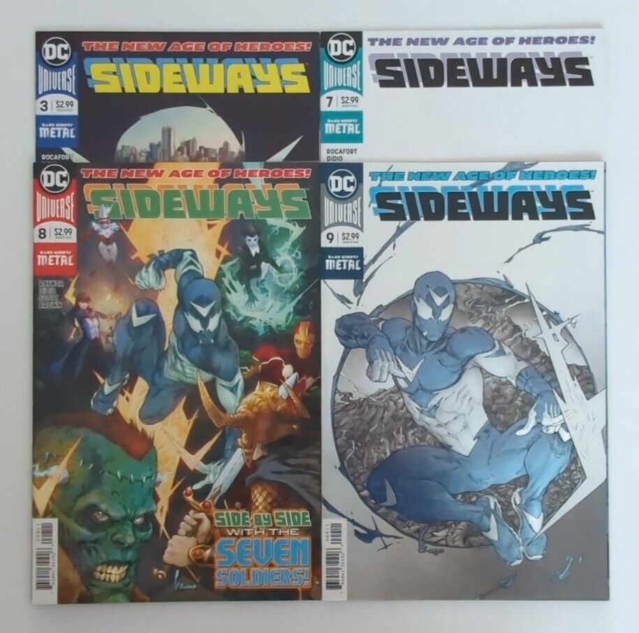 Lot Of 4 2018 DC Sideways Comics #3 & 7-9 VF/NM