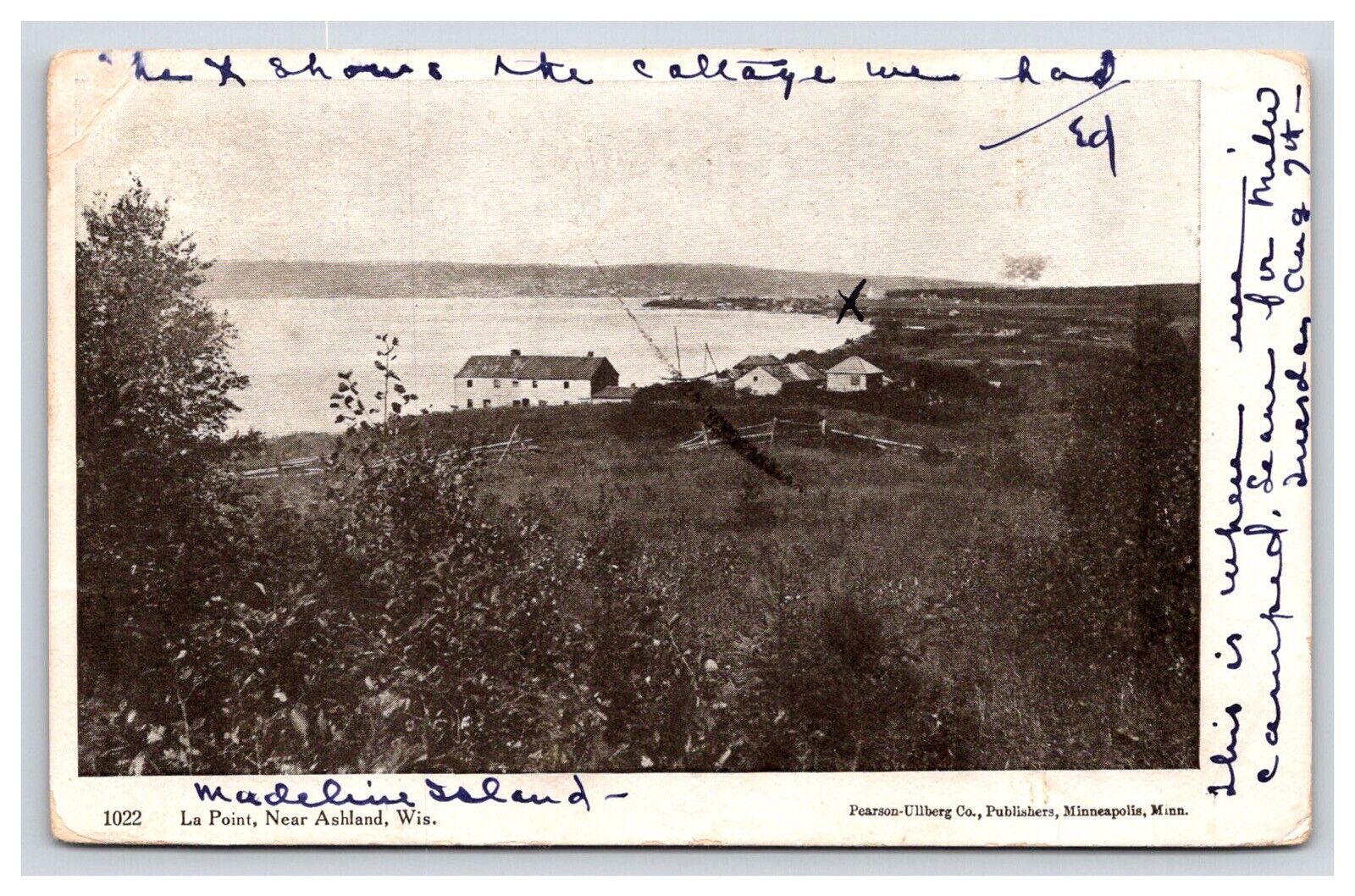 Postcard: WI 1906 La Point, Near Ashland, Wisconsin - Posted
